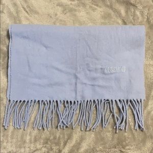 Moschino Wool Scarf, Light Blue